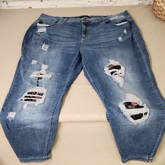 Judy Blue Denim - Judy Blues Distressed Patchwork Size 24w Jeans